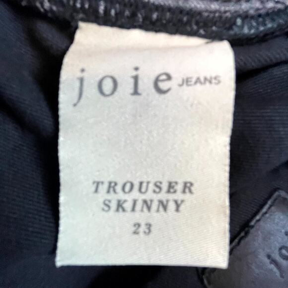 Joie Jeans Trouser Skinny Pants Womens 23 Black Cotton Stretch Mid-Rise Pockets - Picture 8 of 9